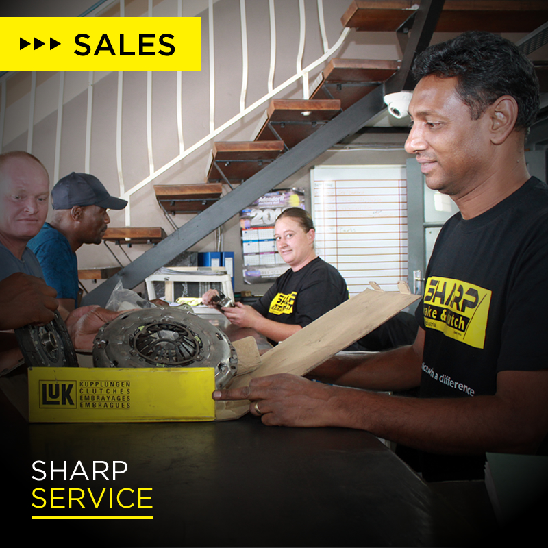 Man selling sharp service parts