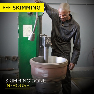 Skimming machine at work in Sharp Brake workshop